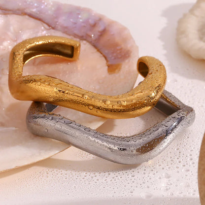 [AuraEcho]Zaria Asymmetrical Gold Bangle