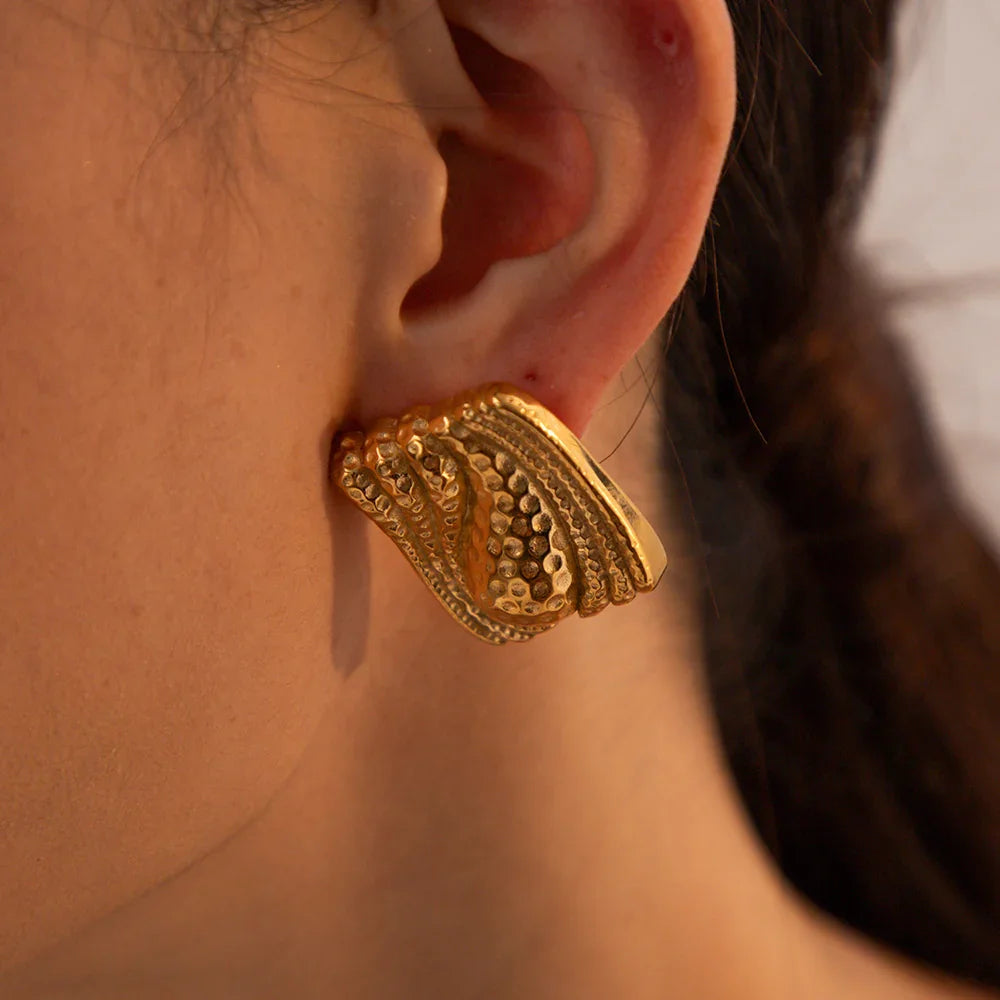 [AuraEcho]Marigold Gold Earrings