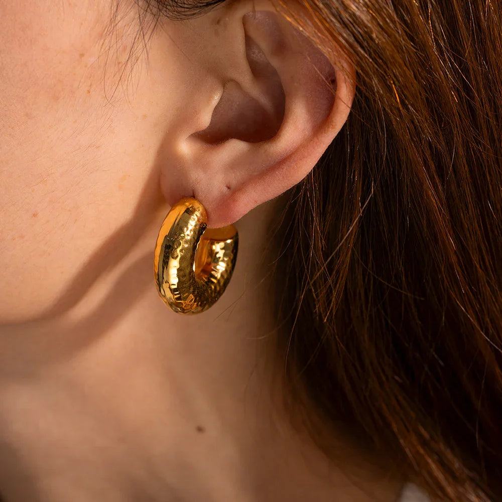 [AuraEcho]Bethany Gold Earrings
