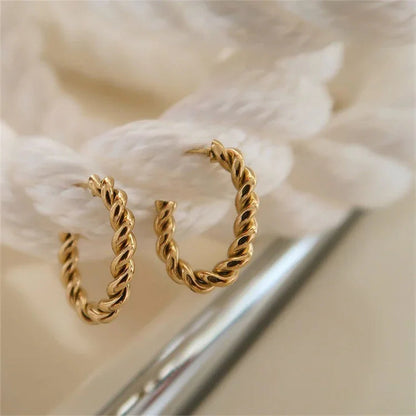 [AuraEcho]Gigi Twist Gold Earrings