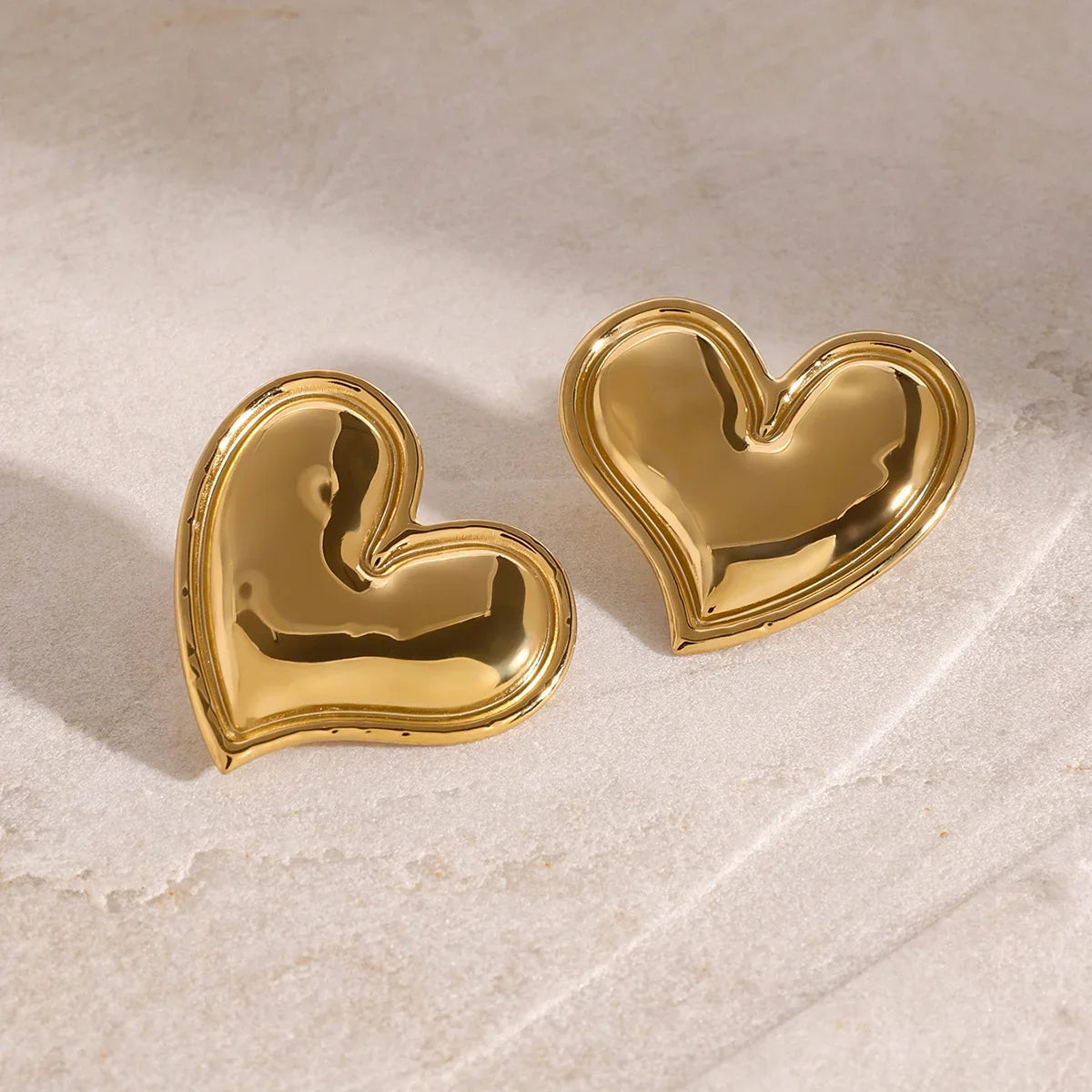 [AuraEcho]Liora Gold Heart Earrings