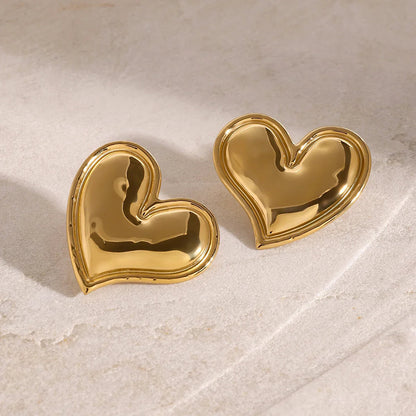 [AuraEcho]Liora Gold Heart Earrings