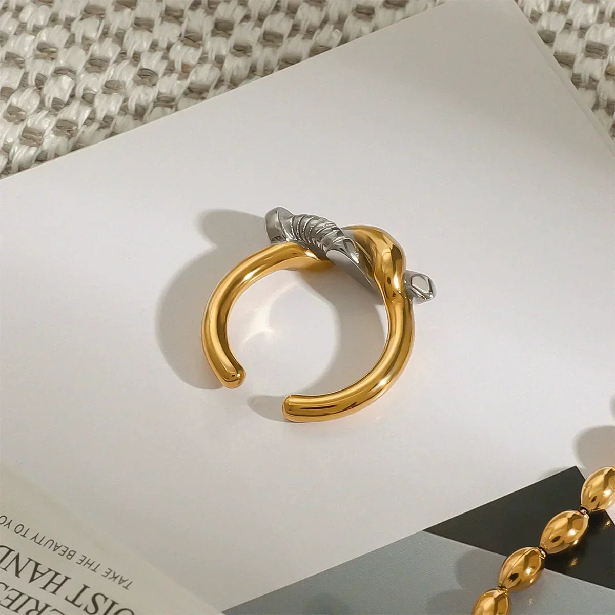 [AuraEcho]Trinity Twisted Nail Ring
