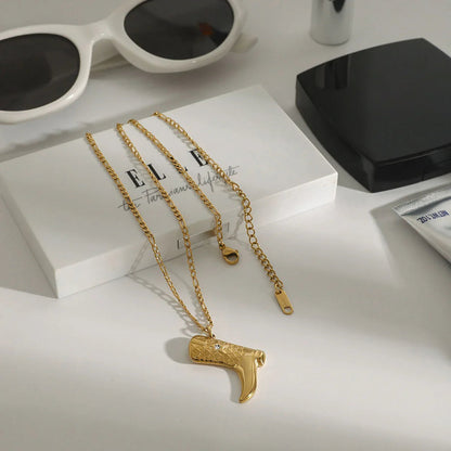 [AuraEcho]Makayla Gold Boot Pendant