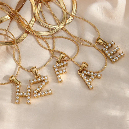 [AuraEcho]Fiona Layered Gold Initial Letter Necklace