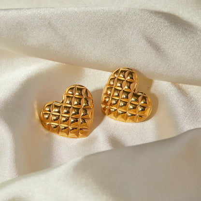 [AuraEcho]Irina Gold Heart Earrings