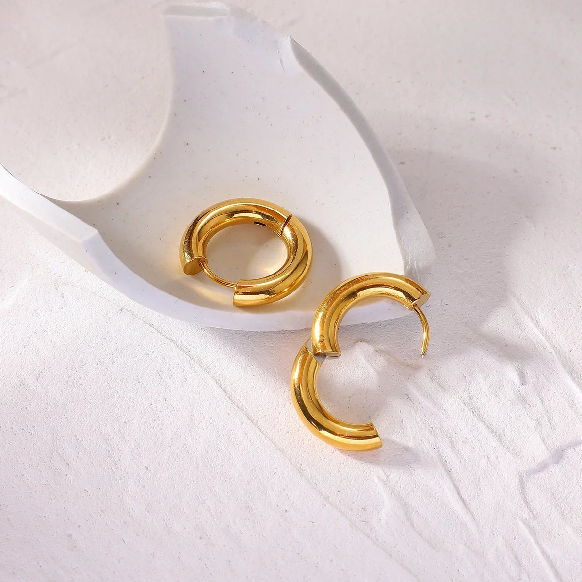 [AuraEcho]Bold Round Hoops