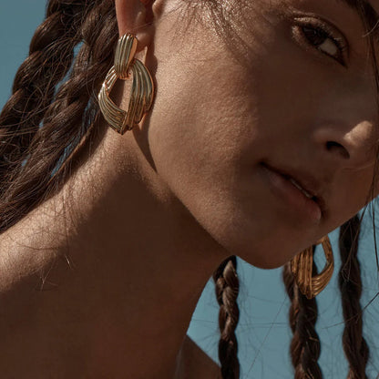 [AuraEcho]Selma Gold Knot Earrings