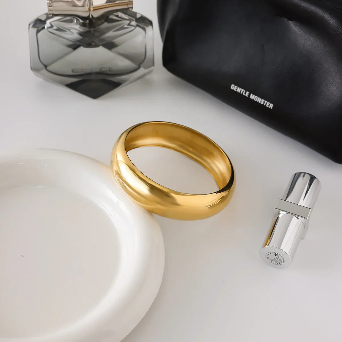 [AuraEcho]Maelis Smooth Gold Bangle
