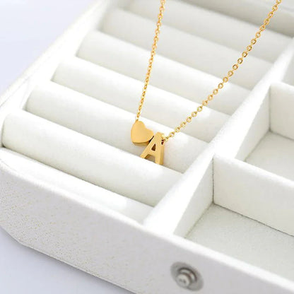 [AuraEcho]Ria Initial Letter Gold Necklace