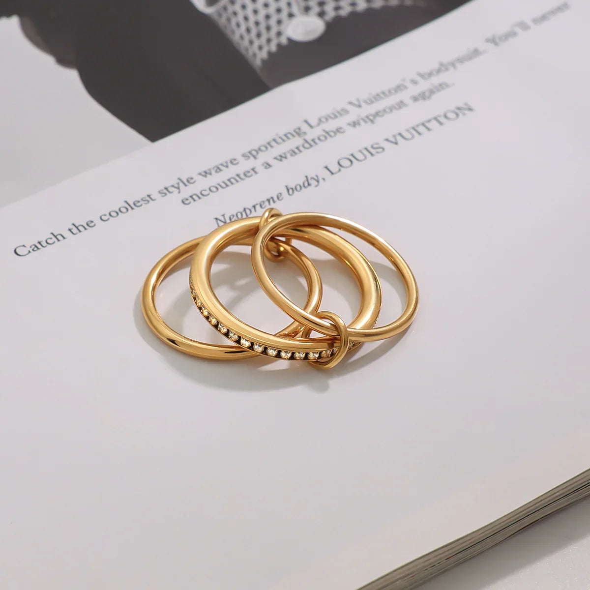 [AuraEcho]Divine Diamond Ring Stack