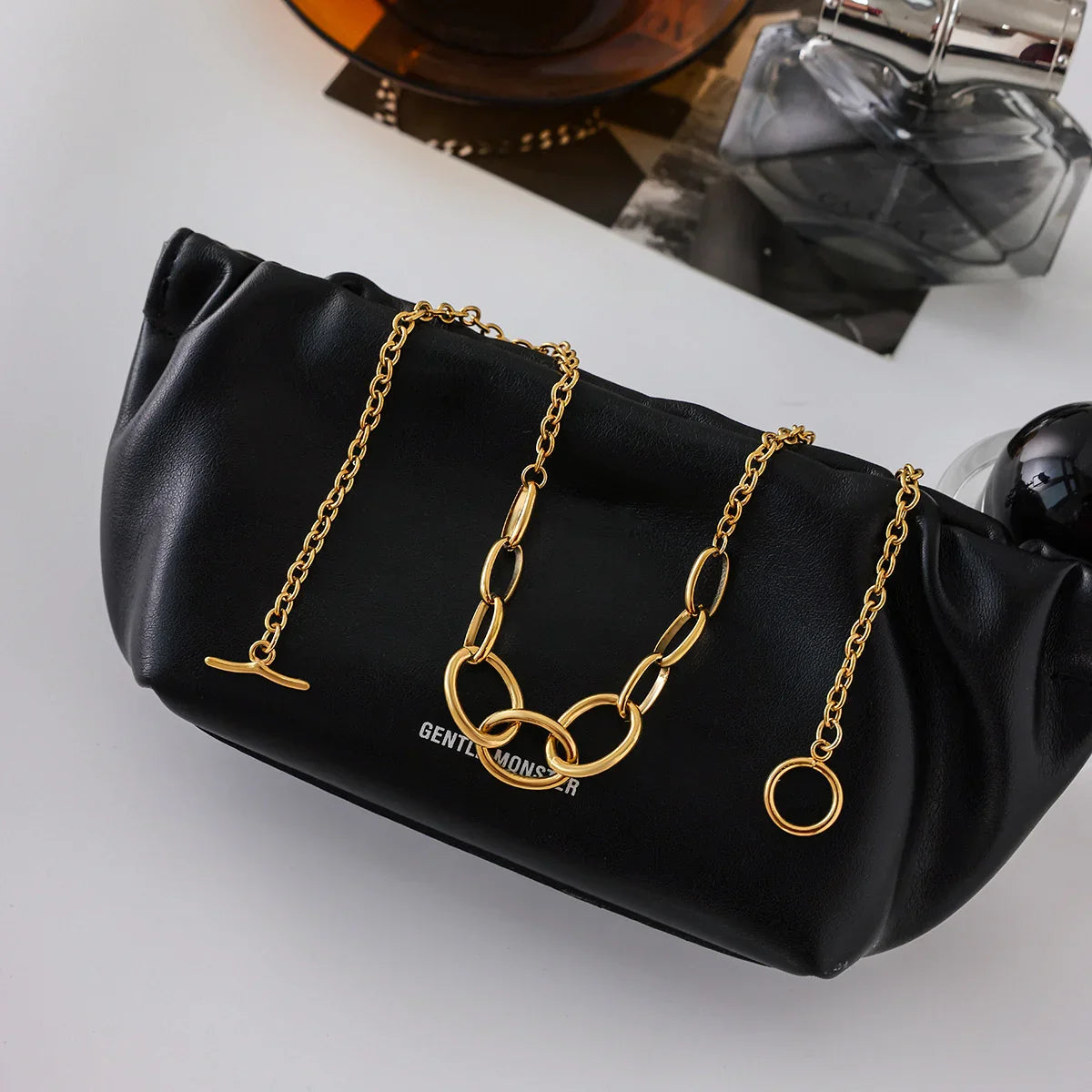 [AuraEcho]Renelle Gold Chain Necklace