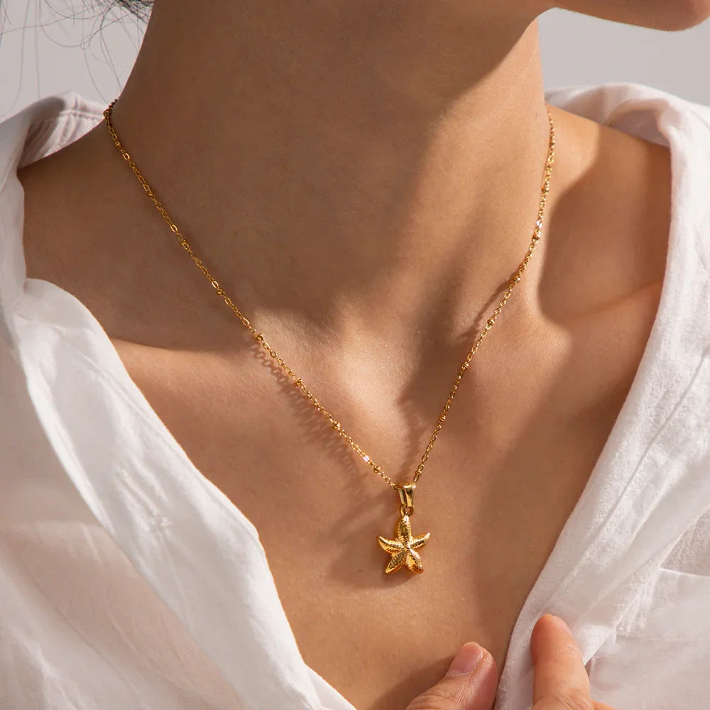 [AuraEcho]Emmie Gold Starfish Pendant