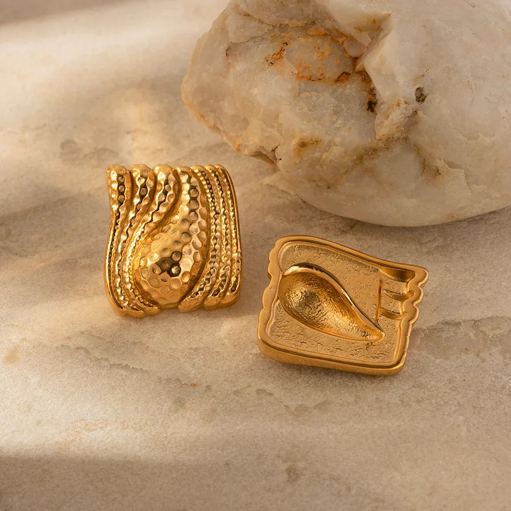 [AuraEcho]Marigold Gold Earrings