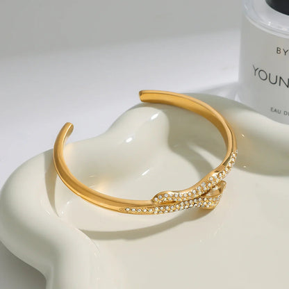 [AuraEcho]Rosalee Serpentine Diamond Bangle