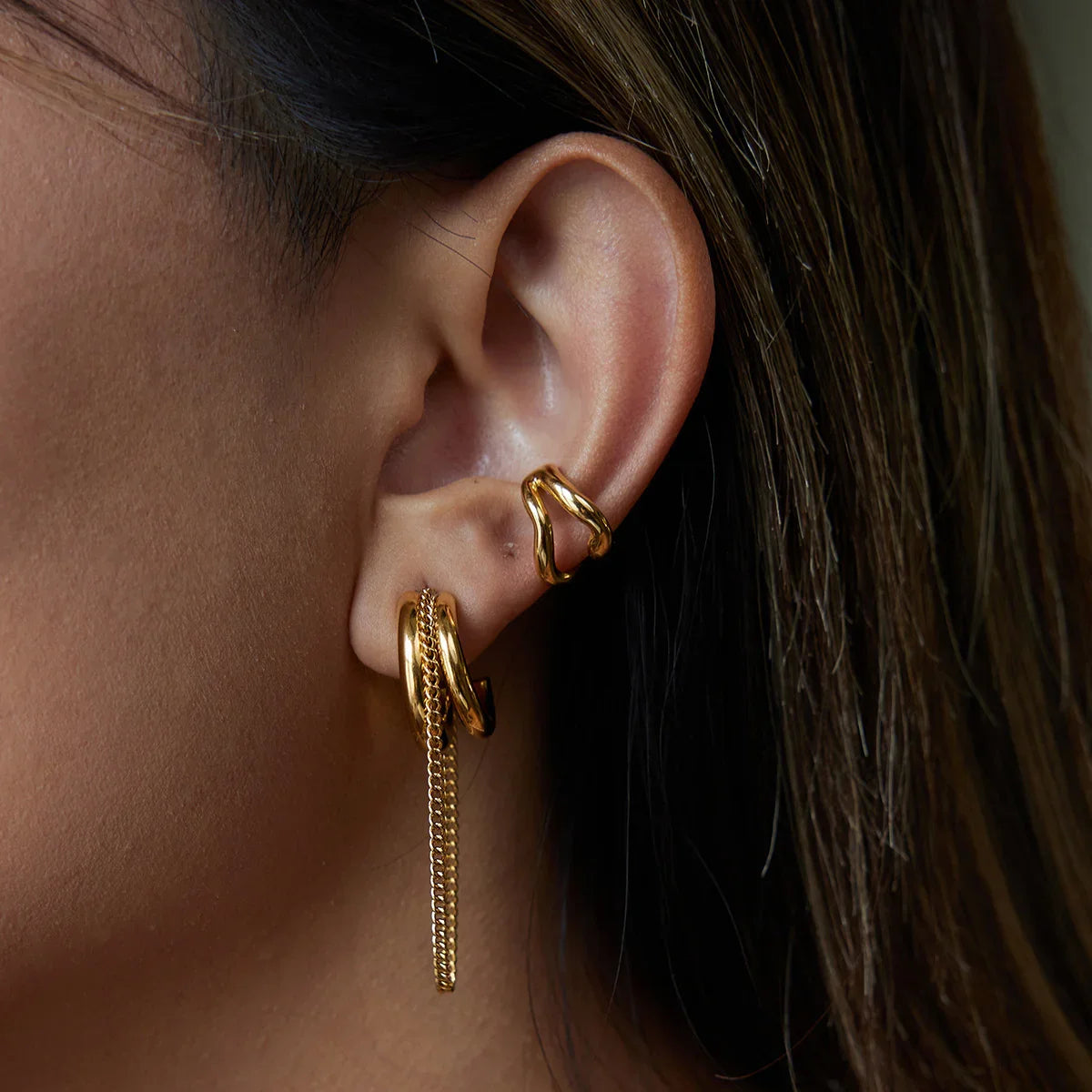[AuraEcho]Galilea Link Chain Hoops