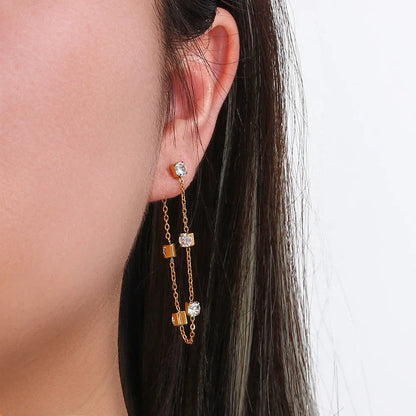[AuraEcho]Iris Diamond Earrings