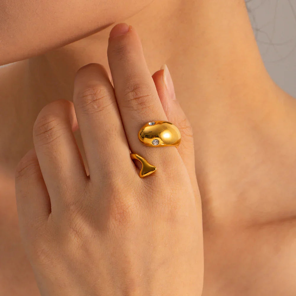 [AuraEcho]Etta Gold Serpent Ring
