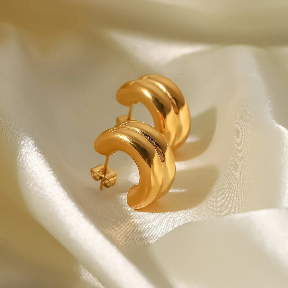 [AuraEcho]Henrietta Gold Earrings