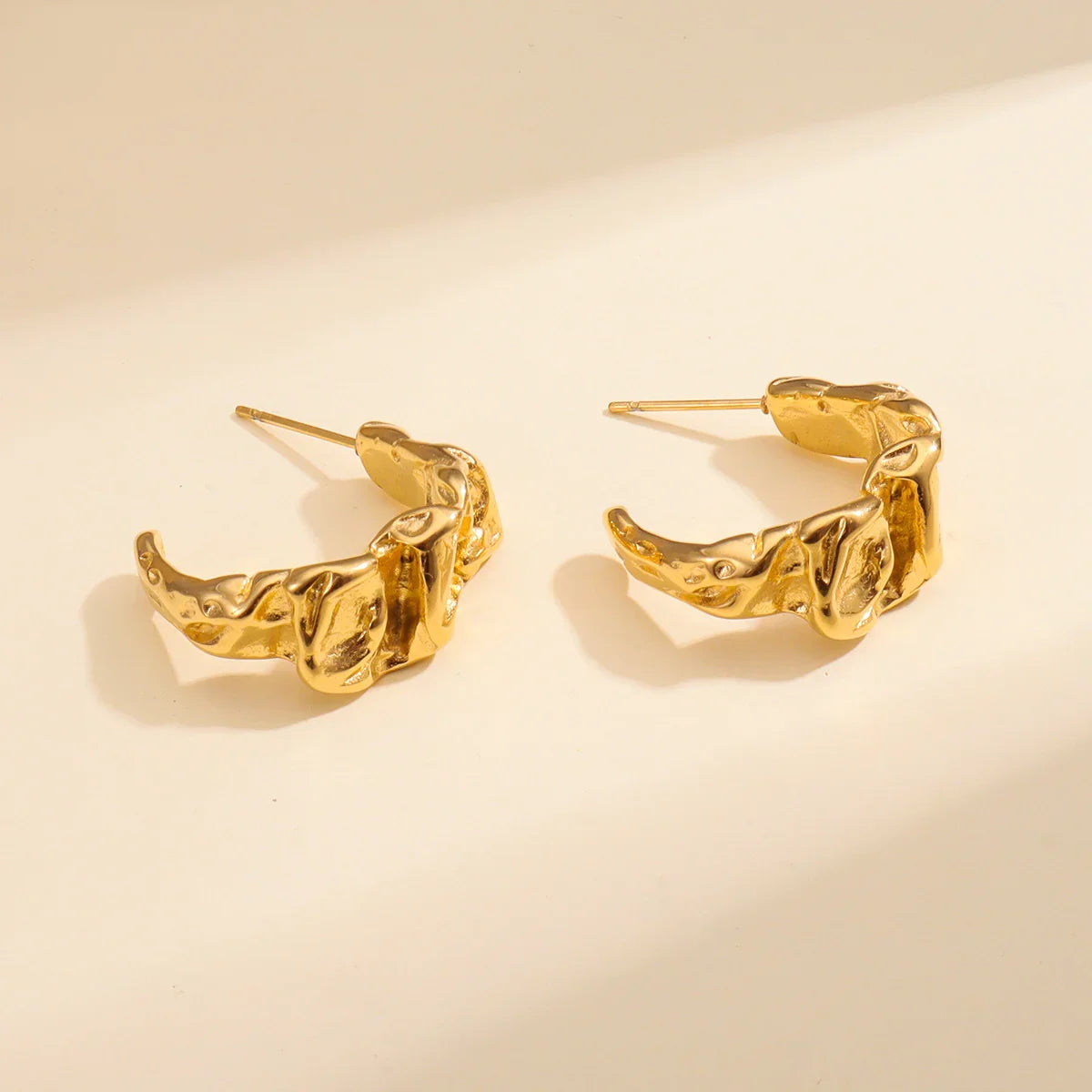 [AuraEcho]Ashley Gold Earrings