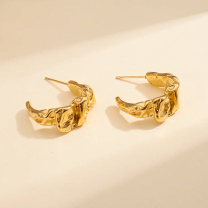 [AuraEcho]Ashley Gold Earrings