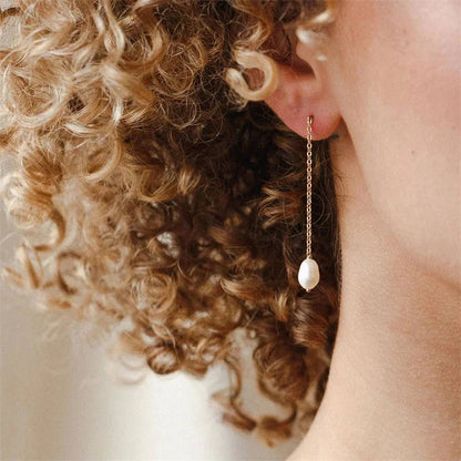 [AuraEcho]Tessa Pearl Tassel Earrings