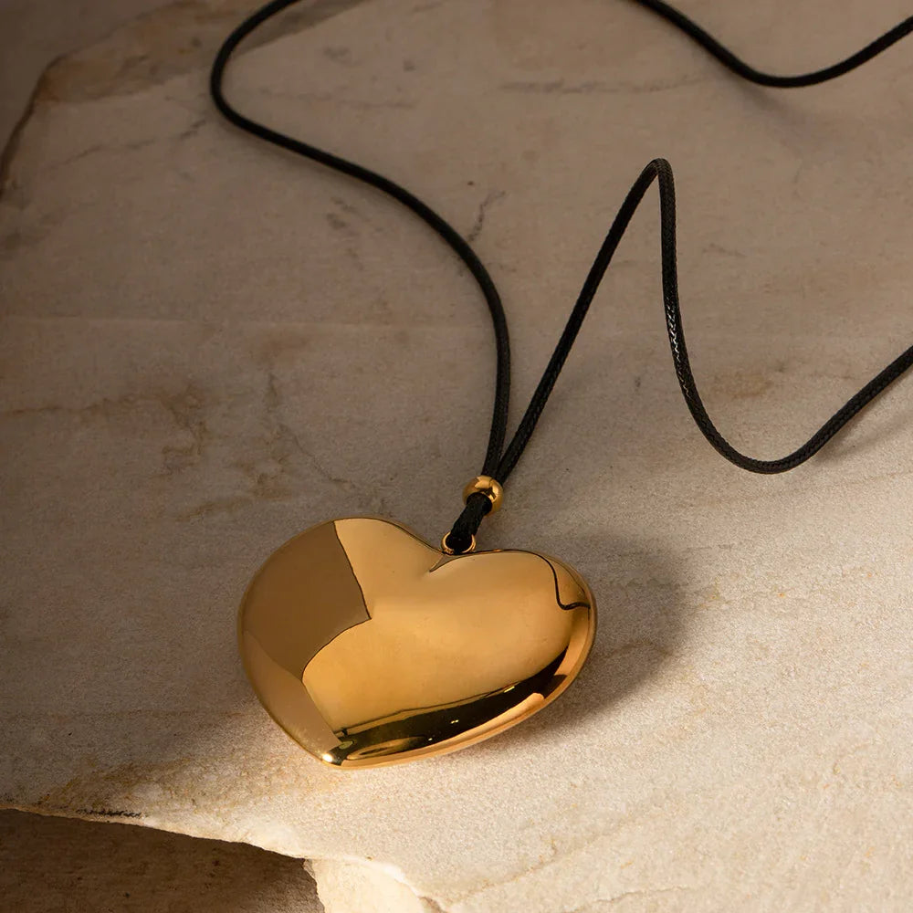 [AuraEcho]Ophelia Gold Heart Necklace