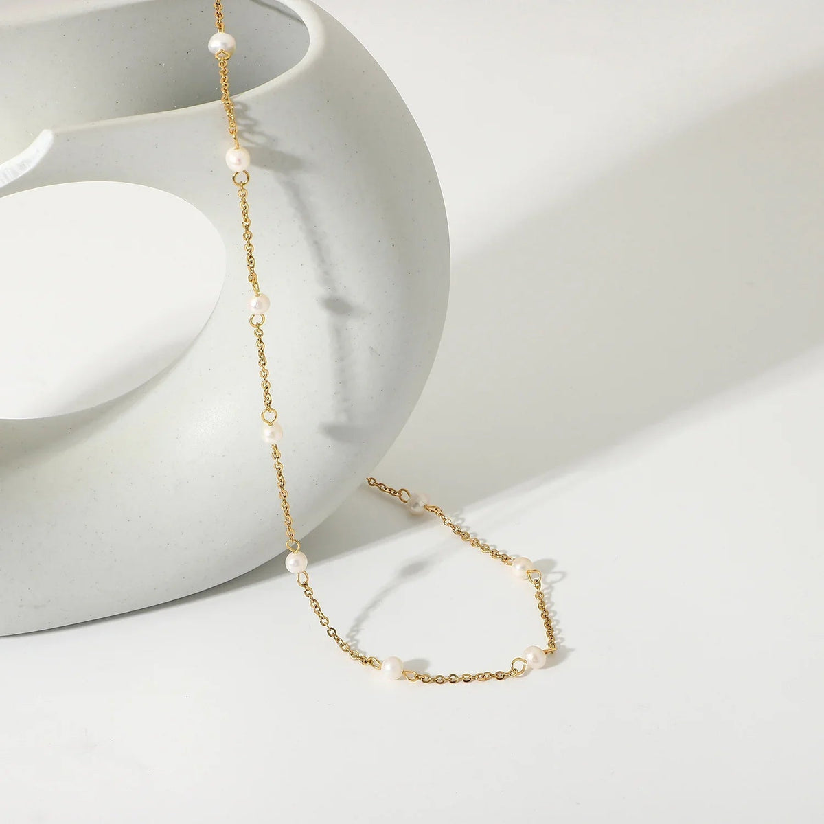 [AuraEcho]Nora Gold Pearl Necklace