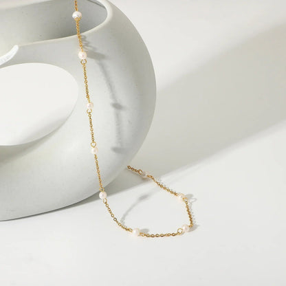 [AuraEcho]Nora Gold Pearl Necklace