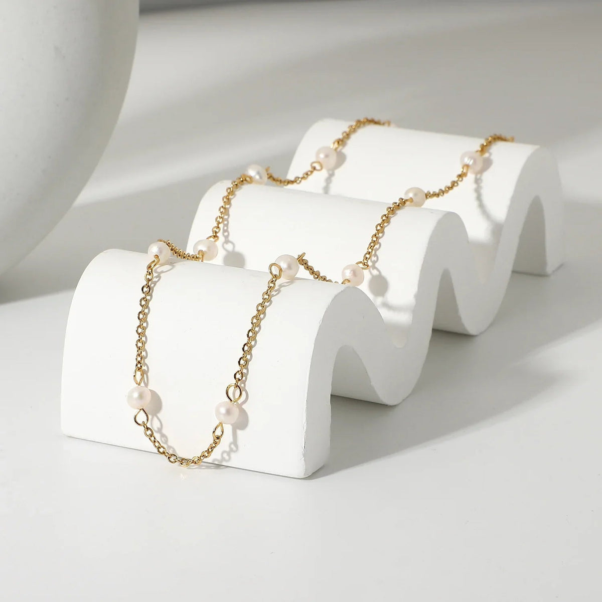 [AuraEcho]Nora Gold Pearl Necklace