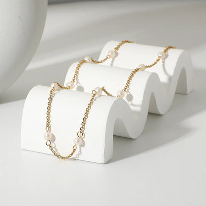 [AuraEcho]Nora Gold Pearl Necklace