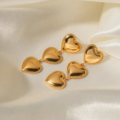 [AuraEcho]Aimee Gold Heart Earrings