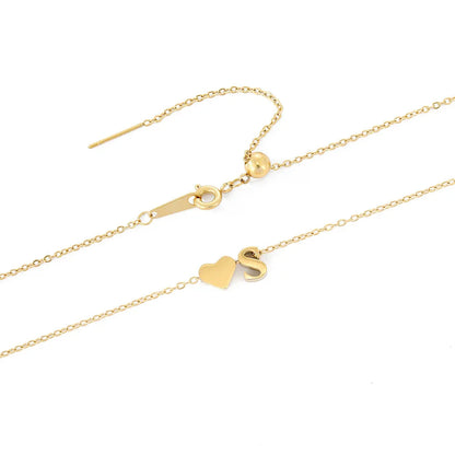 [AuraEcho]Ria Initial Letter Gold Necklace