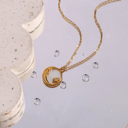 [AuraEcho]Evangeline Lunar Gold Necklace