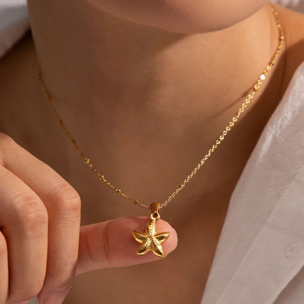 [AuraEcho]Emmie Gold Starfish Pendant