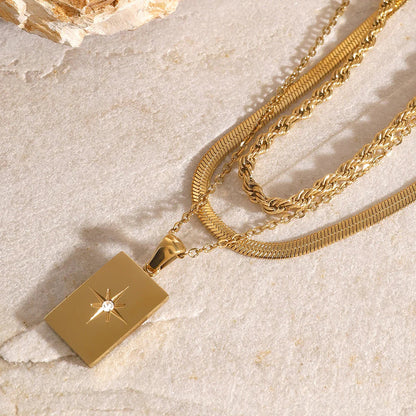 [AuraEcho]Raphaela Layered Gold Necklace
