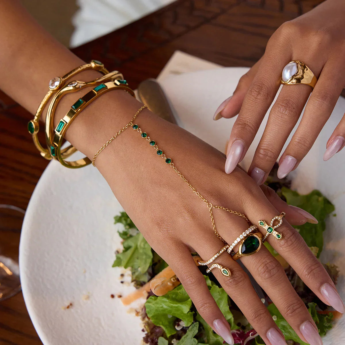 [AuraEcho]Joy Diamond Knot Gold Ring