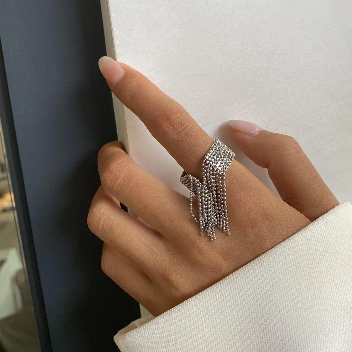[AuraEcho]Krystelle Gold Tassel Ring