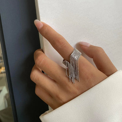 [AuraEcho]Krystelle Gold Tassel Ring