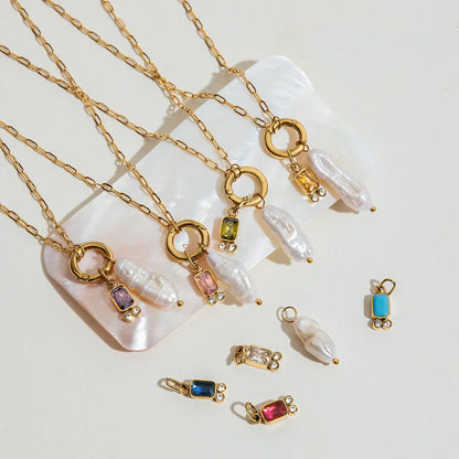 [AuraEcho]Caitlin Birthstone Pearl Necklace