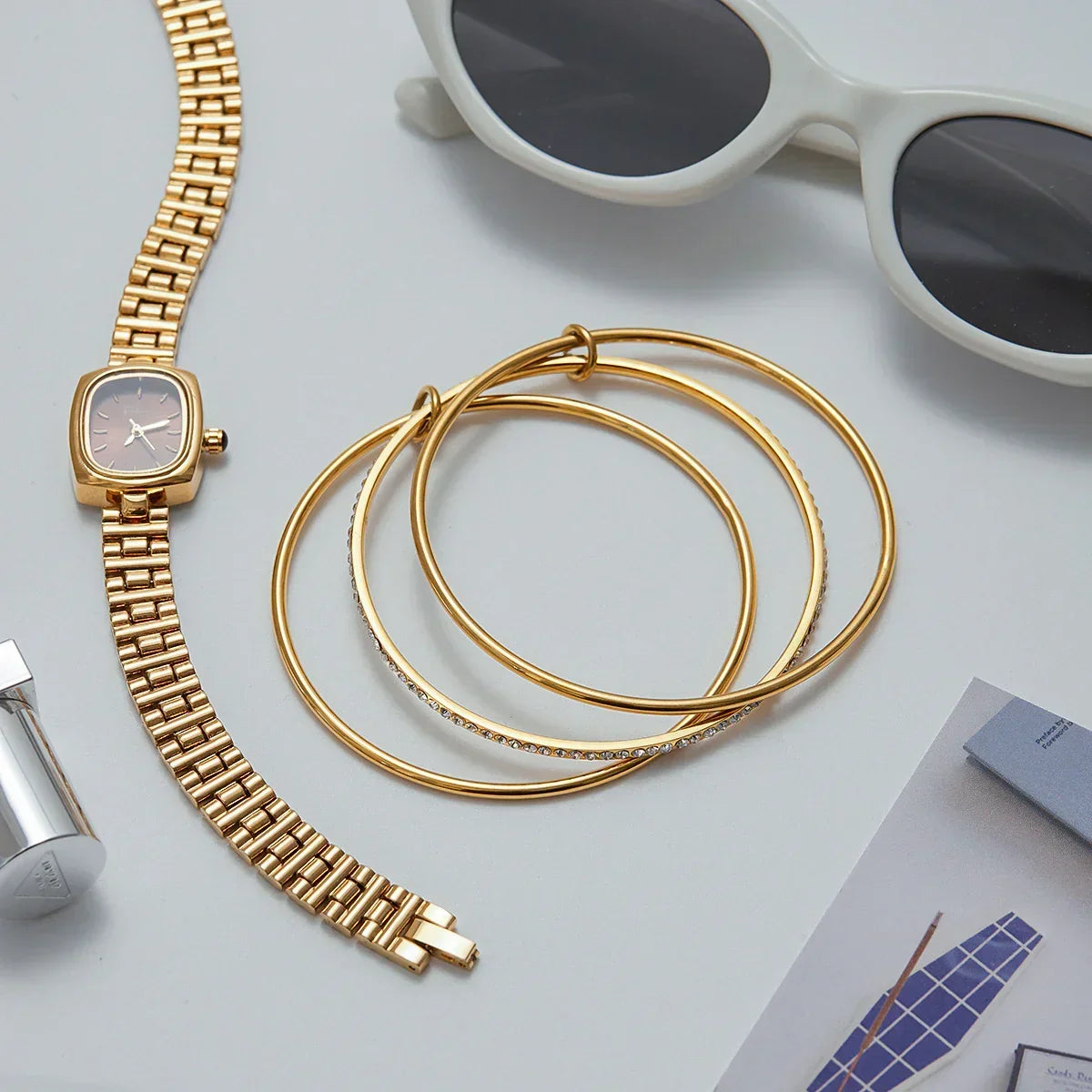 [AuraEcho]Quinley Stacked Diamond Bracelet