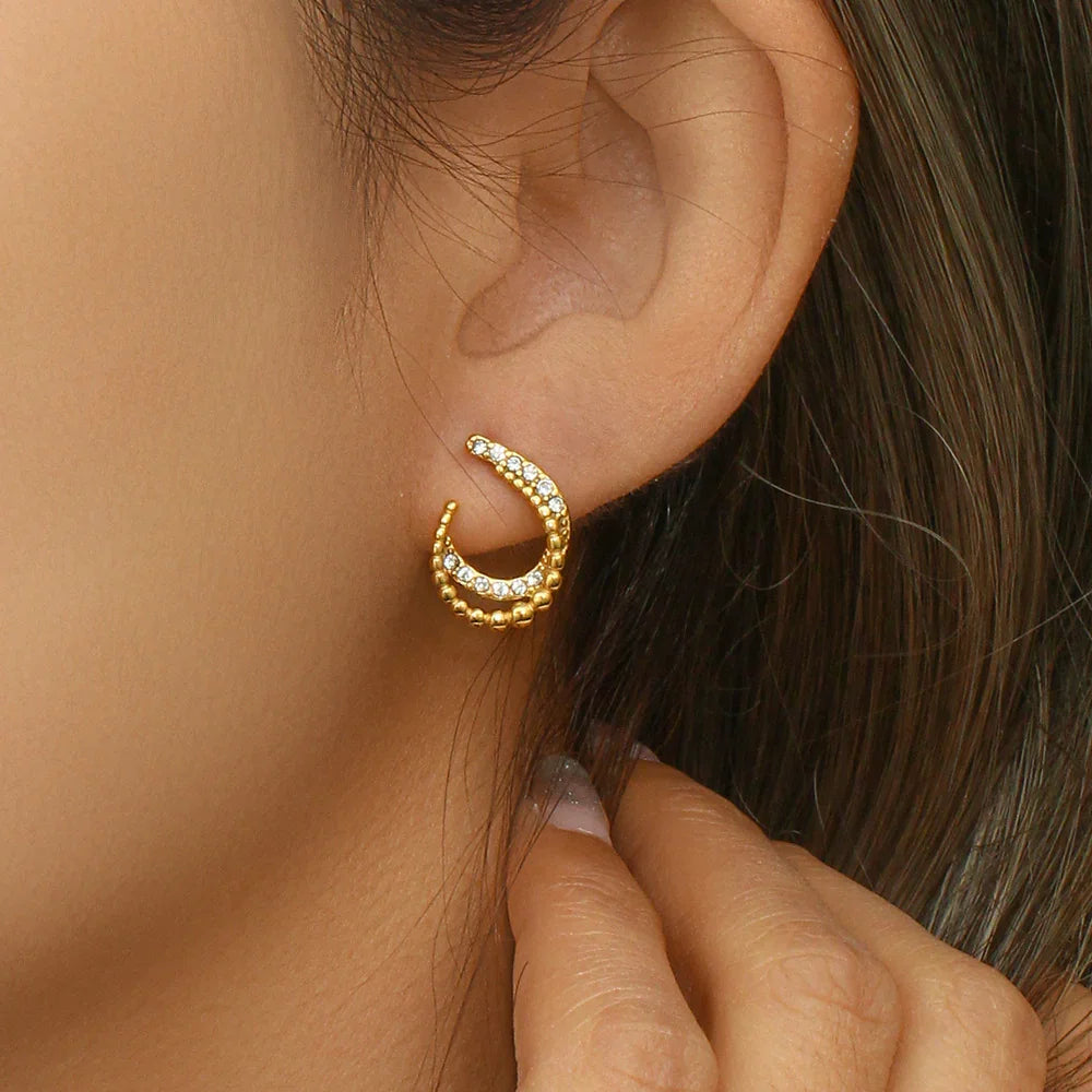 [AuraEcho]Nola Gold Earrings