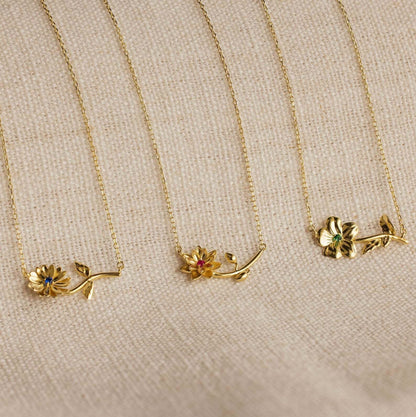 [AuraEcho]Maribelle Birth Flower Gold Necklace