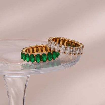 [AuraEcho]Antoinette Diamond Simulant Gold Ring
