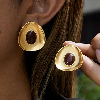 [AuraEcho]Orissa Gold Enamel Earrings