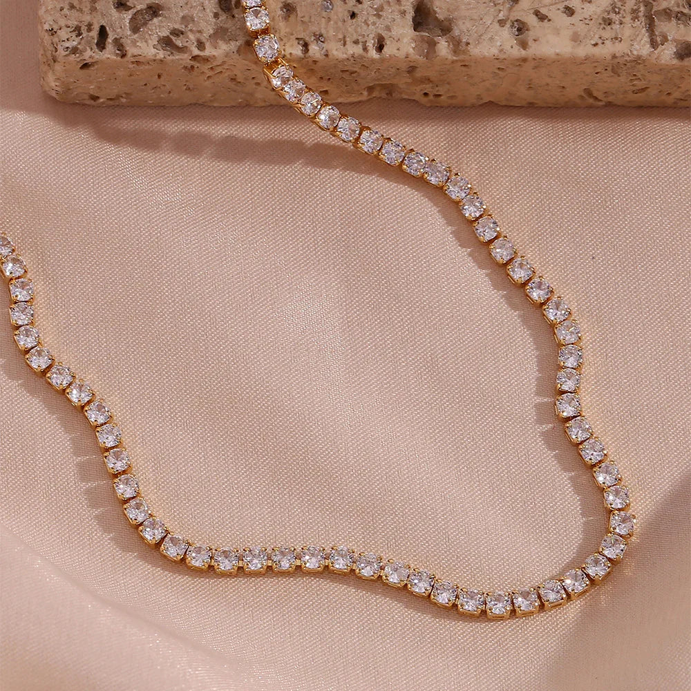 [AuraEcho]Isolde Diamond Tennis Necklace