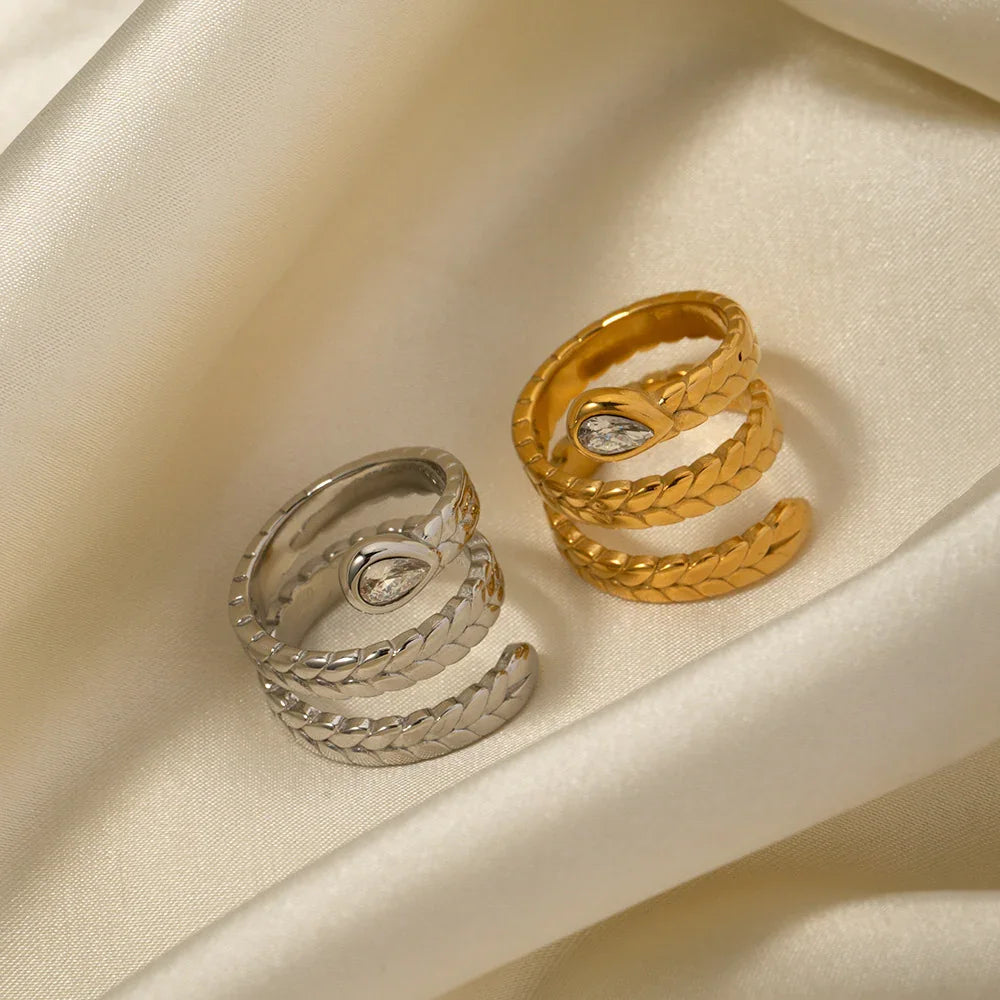 [AuraEcho]Davina Gold Serpent Ring