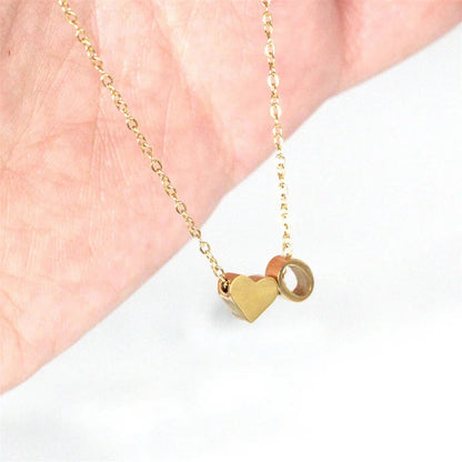 [AuraEcho]Ria Initial Letter Gold Necklace