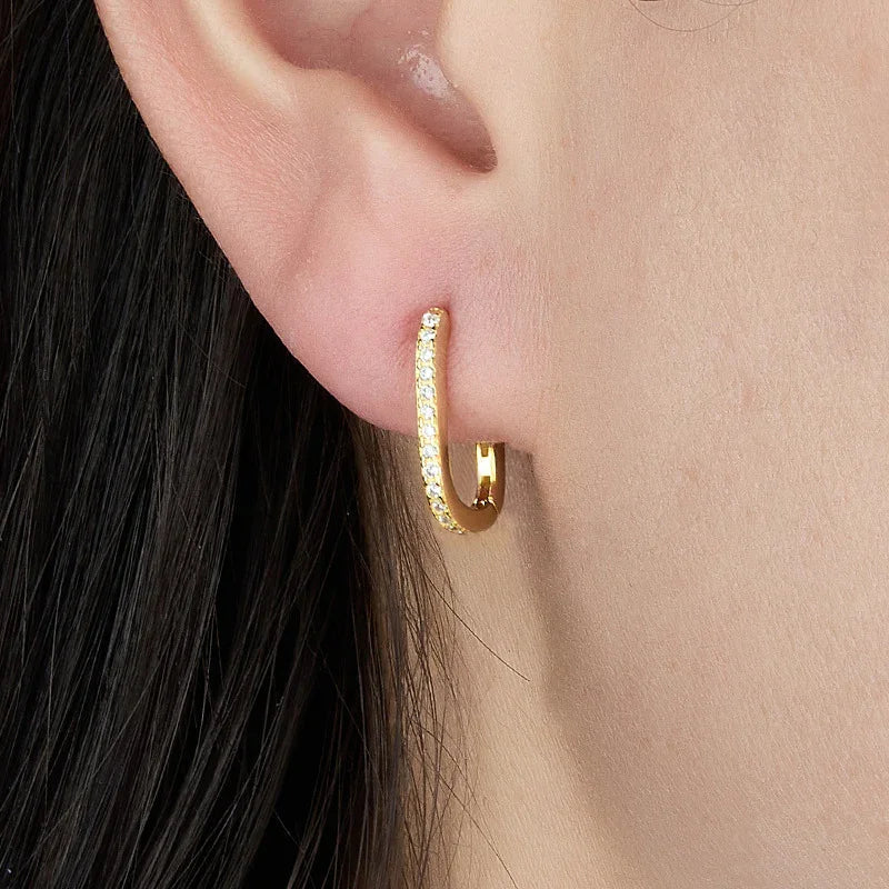 [AuraEcho]Melissa Oval Hoop Earrings
