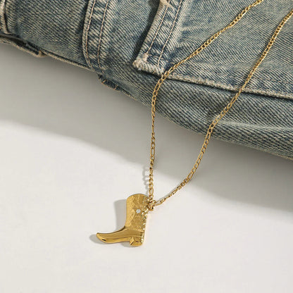 [AuraEcho]Makayla Gold Boot Pendant